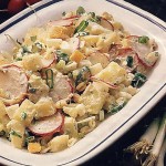 Картофельный салат с бобами и редисом