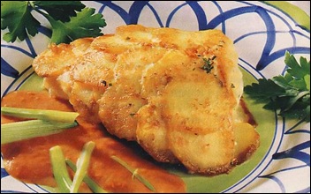 Жаренная рыба с картофелем