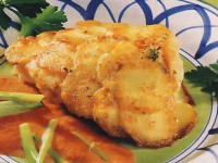 Жаренная рыба с картофелем